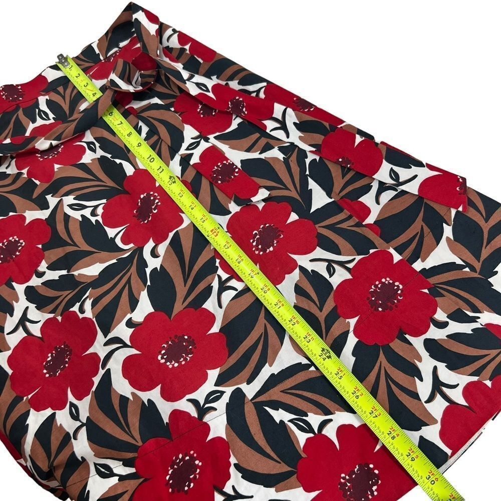 Kate Spade poppy field linen blend warp skirt - Picture 13 of 16